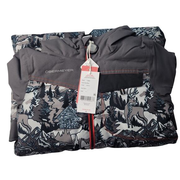 Obermeyer Ski Suit Kids Sz 5 Quinn One-Piece Insulated Front Zip Waterproof 10K - Picture 10 of 16